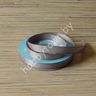 Лента репсовая, ширина 12 мм, (цв.серый 012) 1 метр