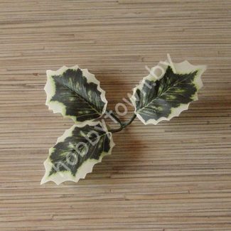 Листик остролиста (розетка из 3шт) 7 см (цв. двухцветный)