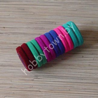 Набор бесшовных резинок для волос 4 см (цв.ассорти-10 ) 12 шт.