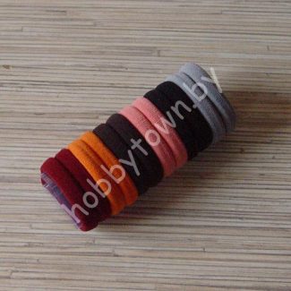 Набор бесшовных резинок для волос 4 см (цв.ассорти-5 ) 12 шт.