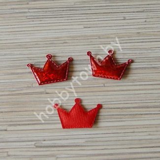 Патч Корона 3D 27х40мм (цв. красный) 1шт.