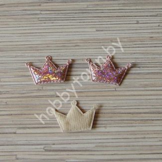 Патч Корона 3D 27х40мм (цв. персиковый) 1шт.