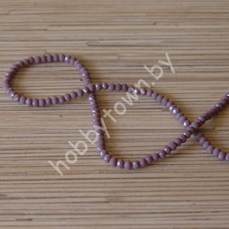 Бусины стеклянные матовые Rondelle, 4 мм (цв.пенка 534) 10 шт.