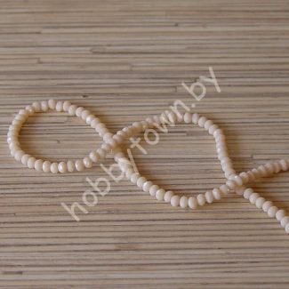 Бусины стеклянные матовые Rondelle, 4 мм (цв.св-персиковый 511) 10 шт.
