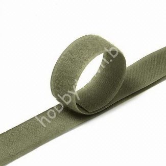 Лента контактная "липучка" пришивная 20 мм (цв.хаки) 50 см (пара)