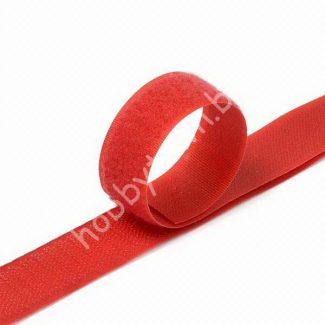 Лента контактная "липучка" пришивная 20 мм (цв.красный) 50 см (пара)
