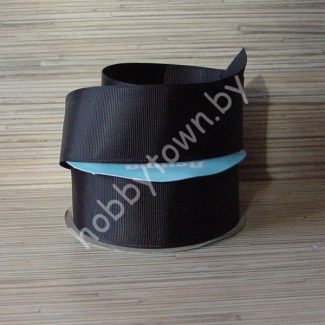 Лента репсовая, ширина 38 мм, (цв. чёрный 030) 1 метр
