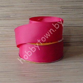 Лента репсовая, ширина 38 мм, (цв. фуксия 187) 1 метр