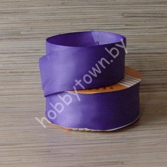 Лента репсовая, ширина 38 мм, (цв. холодный фиолетовый 470) 1 метр