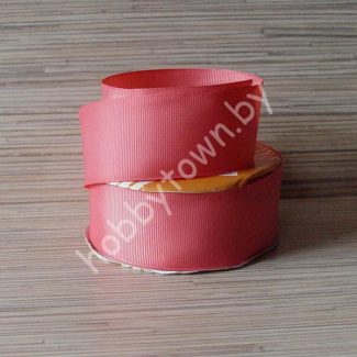 Лента репсовая, ширина 38 мм, (цв. коралловый 243) 1 метр