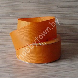 Лента репсовая, ширина 38 мм, (цв. оранжевый 668) 1 метр
