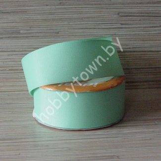 Лента репсовая, ширина 38 мм, (цв. пастельный мятный 530) 1 метр