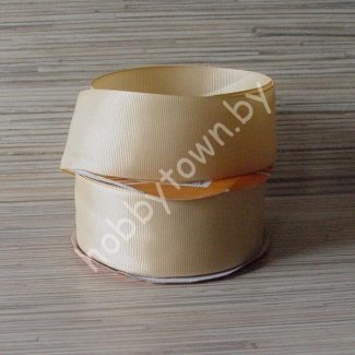 Лента репсовая, ширина 38 мм, (цв. песочный 826) 1 метр