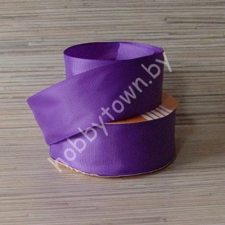 Лента репсовая, ширина 38 мм, (цв. тёпл. фиолетовый 465) 1 метр