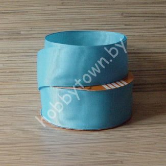 Лента репсовая, ширина 38 мм, (цв. ярко-голубой 340) 1 метр