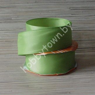 Лента репсовая, ширина 38 мм, (цв. зелёный киви 548) 1 метр