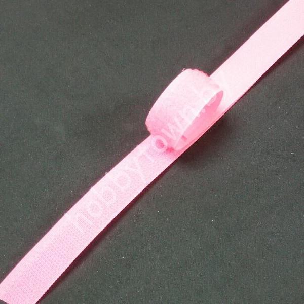 Лента контактная "липучка" пришивная 20 мм (цв.яр-розовый) 50 см (пара)