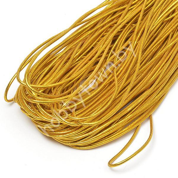 Резинка шляпная (шнур круглый) 1,5 мм (цв.золото) 1 м