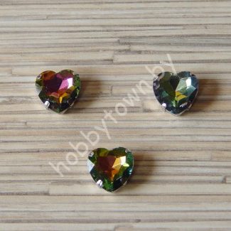 Стразы пришивные Сердечко 16 мм (цв. хамелеон 24) 1 шт.