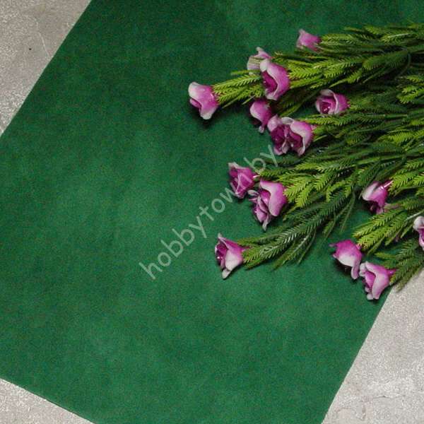 Замша искусственная двухсторонняя (цв. зелёный 42)