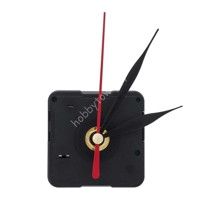 Часовой механизм кварцевый со стрелками 52/70/73 (цв.чёрный)