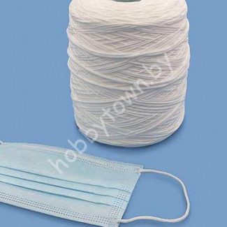 Резинка круглая мягкая 2 мм (цв. белый) 1 м