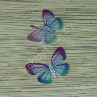 Бабочка шифоновая двухслойная 60 мм (цв. 2) 1шт.