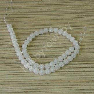 Бусины Сахарный кварц круглые 8 мм (цв.белый матовый) 1шт.