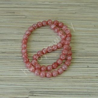 Бусины Сахарный кварц круглые 8 мм (цв.красный) 1шт.