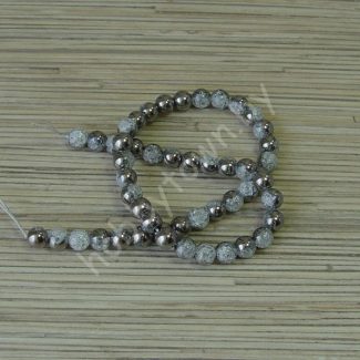 Бусины Сахарный кварц круглые 8 мм (цв.полупокрытие) 1шт.