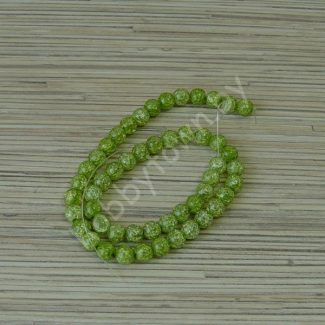 Бусины Сахарный кварц круглые 8 мм (цв.салатовый) 1шт.