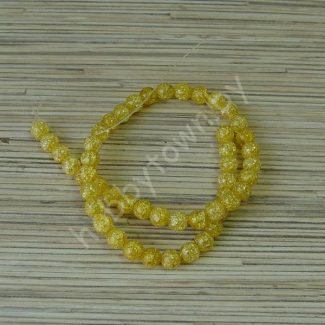 Бусины Сахарный кварц круглые 8 мм (цв.жёлтый) 1шт.