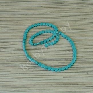 Бусины синтетическая бирюза Сердце 5x6x3 мм (цв. бирюзовый ) 1шт.