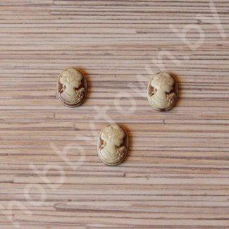 Кабошон Камея 18x25 мм (цв. бронзовый) 1шт.