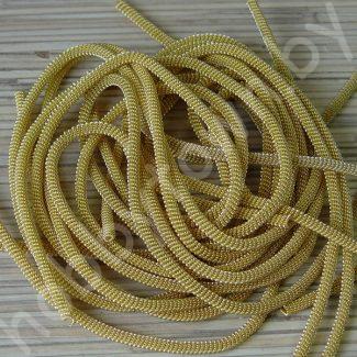 Канитель витая, мягкая, матовая 3,0 мм (цв. золото) 5 гр.