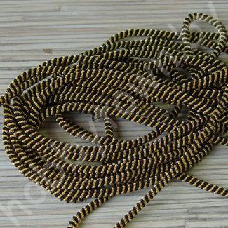 Канитель витая, мягкая, матовая 3,5 мм (цв. золото/чёрный) 5 гр.