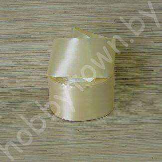 Лента атласная 50 мм (цв. бежевый 086) 1 метр