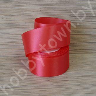 Лента атласная 50 мм (цв. коралловый 129) 1 метр