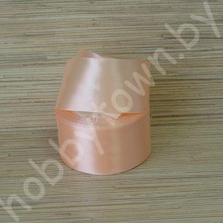 Лента атласная 50 мм (цв. персиковый 07) 1 метр