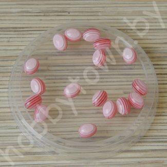 Бусины овальные 9x12 мм (цв. розовый) 1 шт.