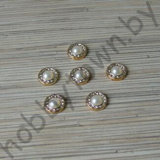 Кабошон серединка пластик 18 мм (цв.золото) 1шт.