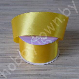 Лента атласная 50 мм (цв. жёлтый 3016) 1 метр