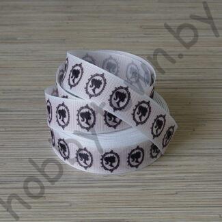 Лента репсовая 25мм "Силуэт" 1м