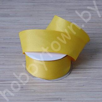 Лента репсовая, ширина 50 мм, (цв. жёлтый 132) 1 метр
