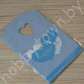 Пакет упаковочный Sweet Heart 13x20 см. (цв. белый/голубой) 1шт.