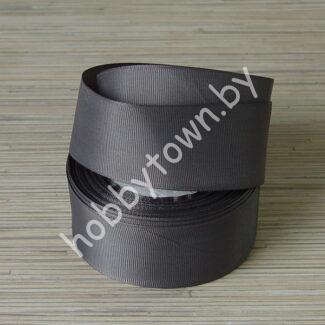 Лента репсовая, ширина 40 мм, (цв. тёмно-серый 180) 1 метр