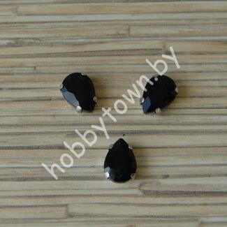 Стразы пришивные Капелька 14 мм (цв. чёрный 16) 1 шт.