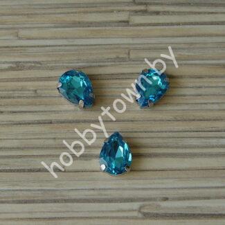 Стразы пришивные Капелька 14 мм (цв. голубой 12) 1 шт.