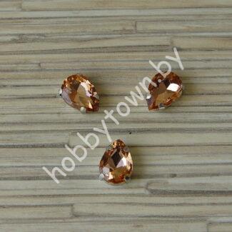 Стразы пришивные Капелька 14 мм (цв. розовый персик 19) 1 шт.