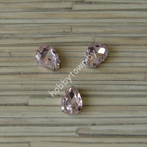 Стразы пришивные Капелька 14 мм (цв. светло-розовый 20) 1 шт.